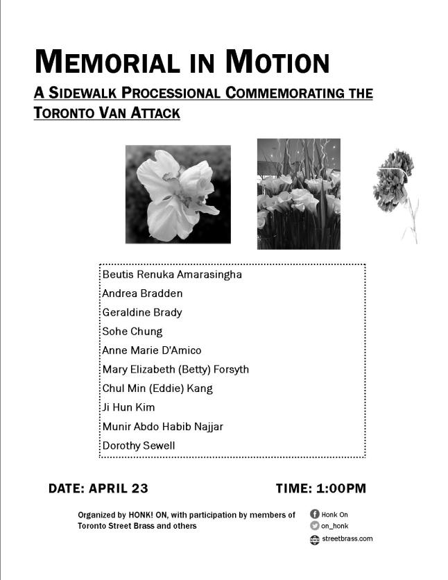 Memorial in Motion - Van Attack - 2019 Flyer
